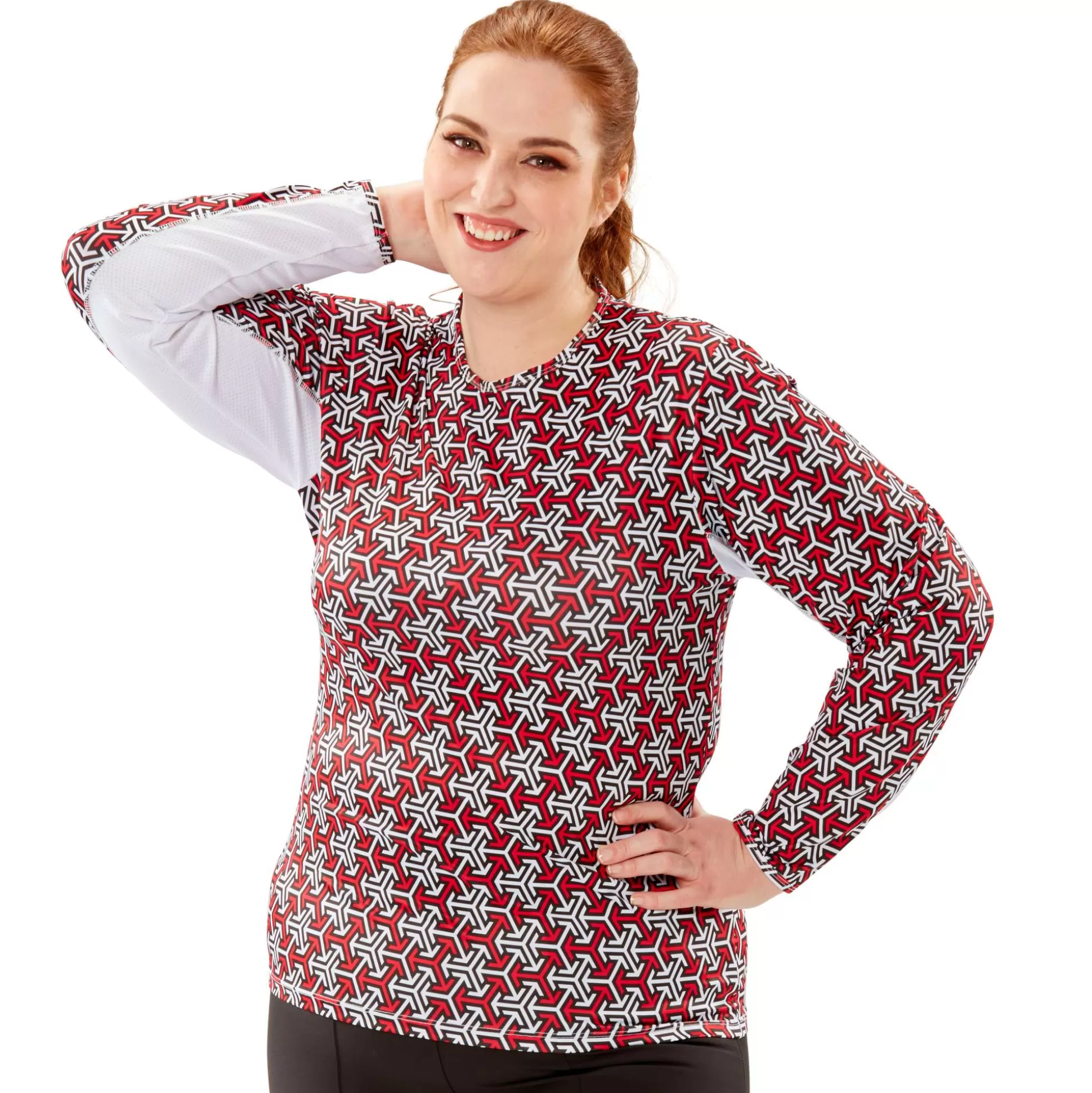 LONG SLEEVE^Nancy Lopez Aspiration Long Sleeve Plus Prints