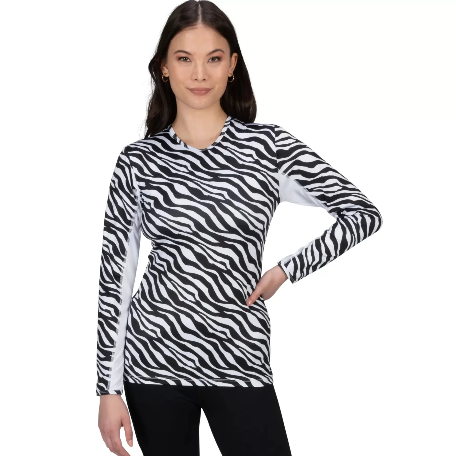 ASPIRATION^Nancy Lopez Aspiration Long Sleeve Roar Black / White (Roar Print)