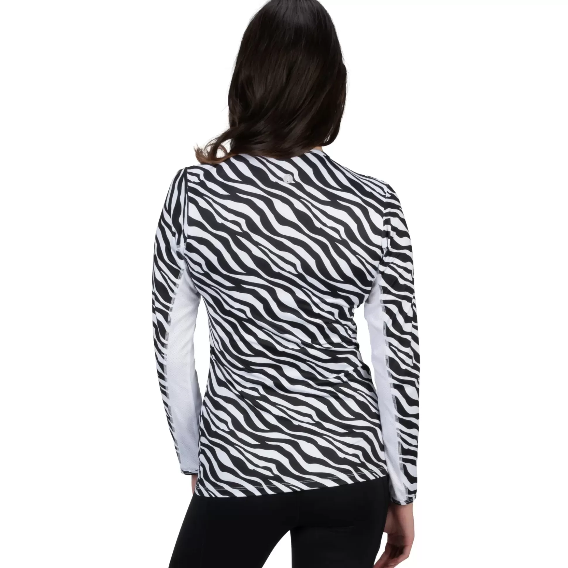 LONG SLEEVE^Nancy Lopez Aspiration Long Sleeve Roar Black / White (Roar Print)