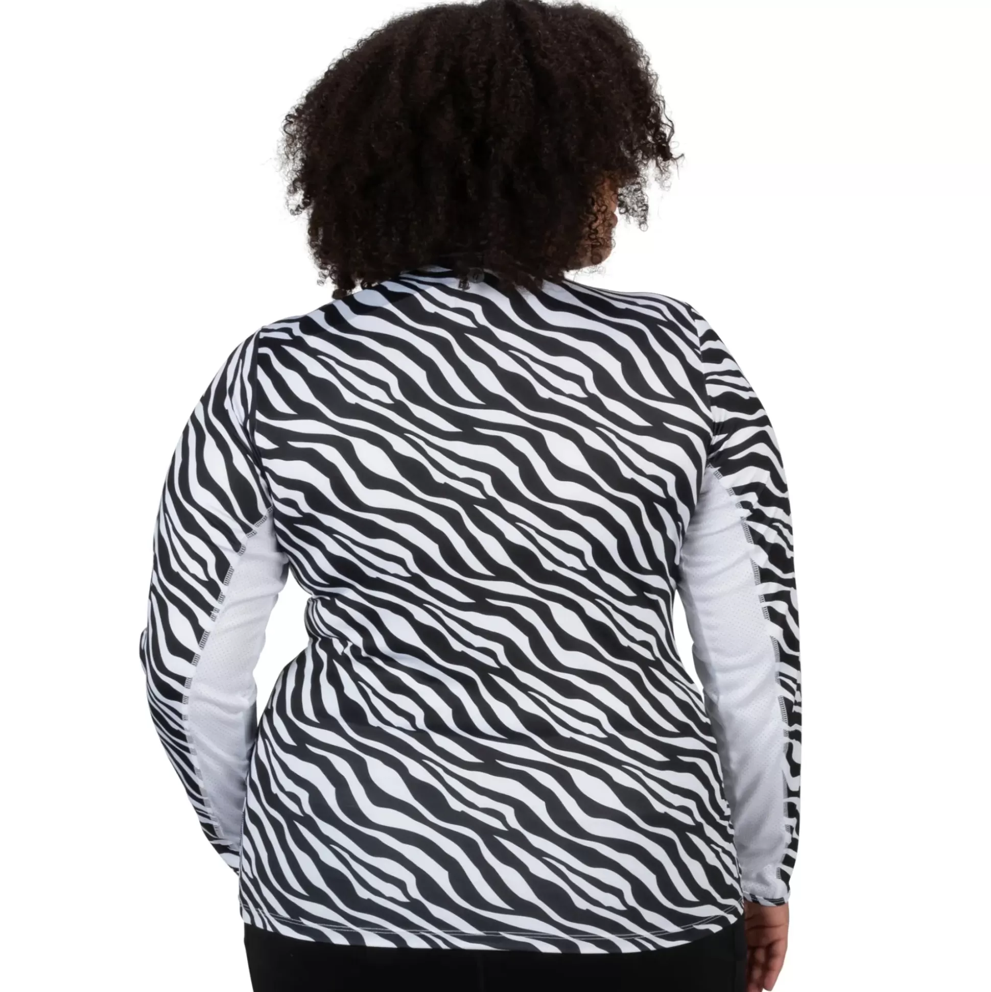 ASPIRATION^Nancy Lopez Aspiration Long Sleeve Roar Plus Black / White (Roar Print)