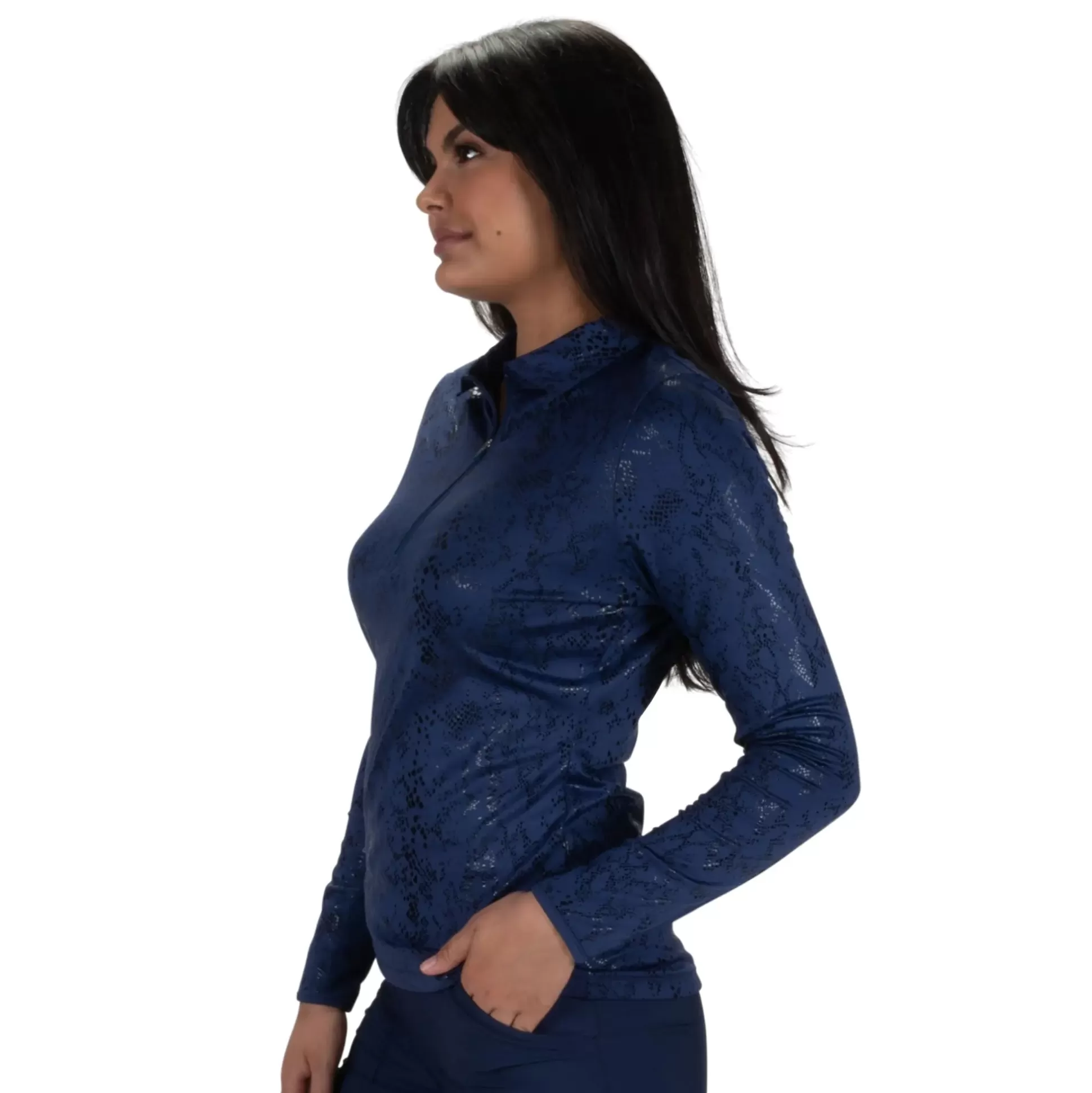 LONG SLEEVE^Nancy Lopez Balance Long Sleeve Sizzle Polo