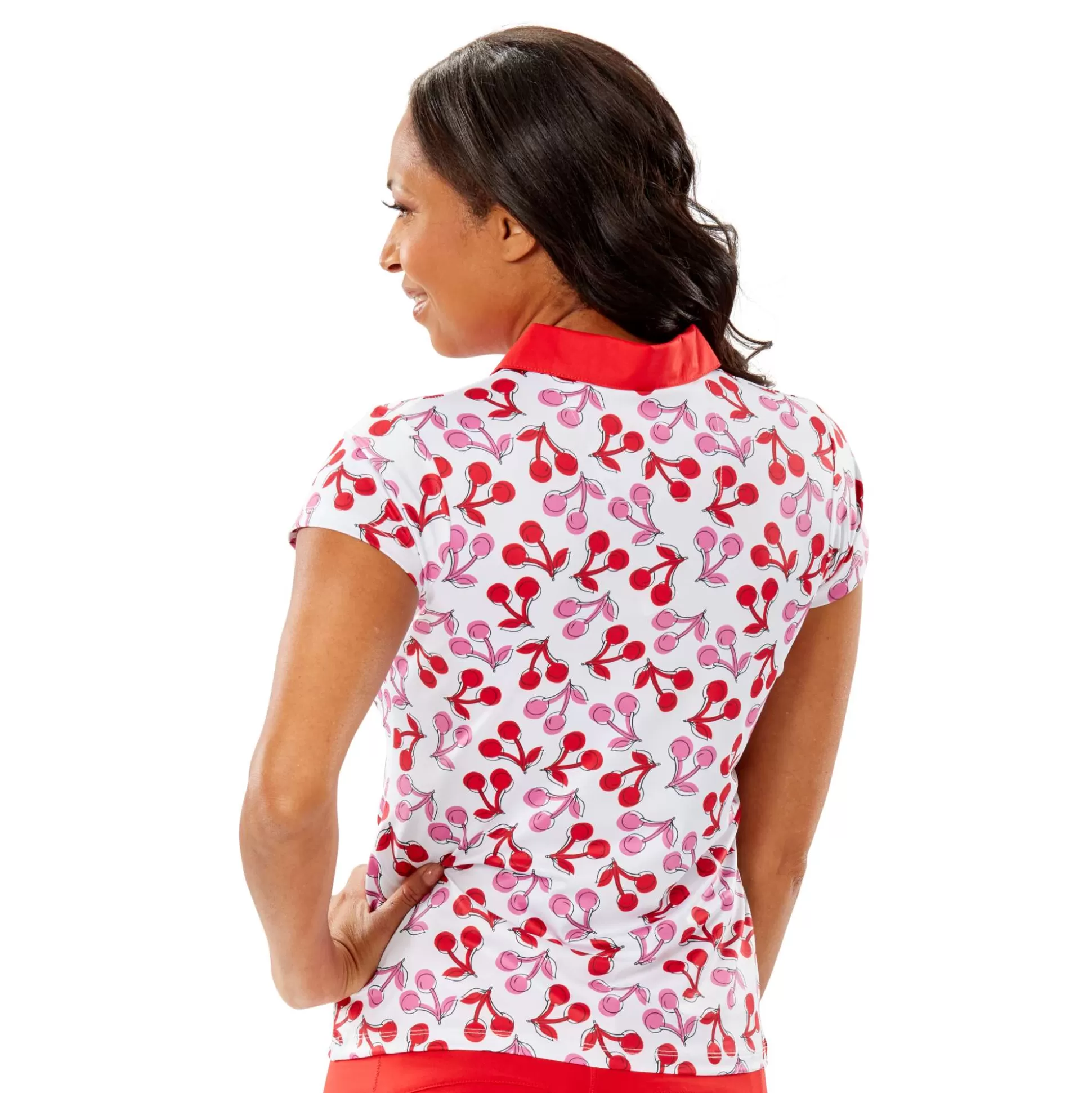 SHORT SLEEVE^Nancy Lopez Cherry Short Sleeve Polo