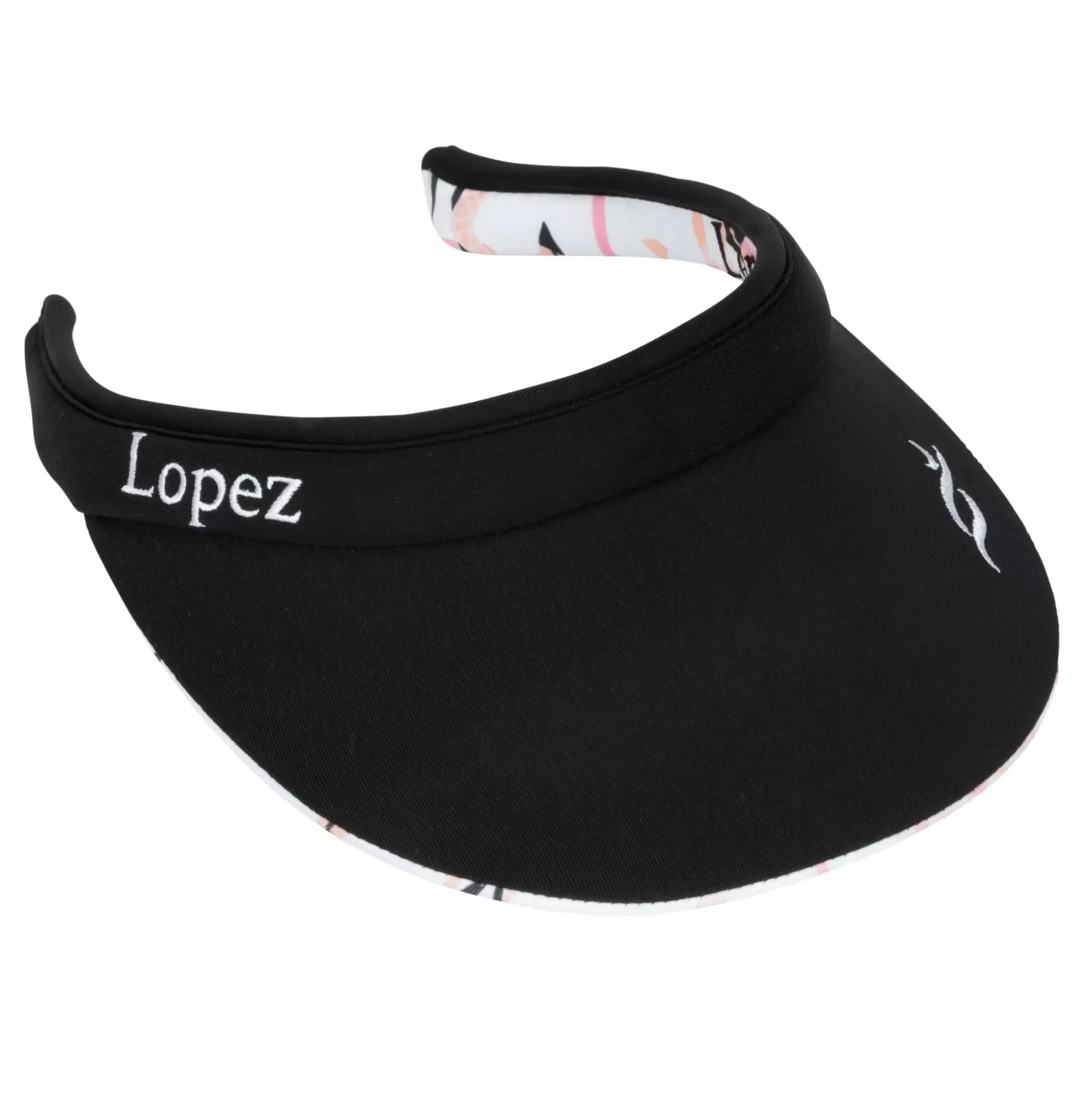 VISORS^Nancy Lopez Flamingo Reverse Clip Visor White / Black Multi (Flamingo Print)