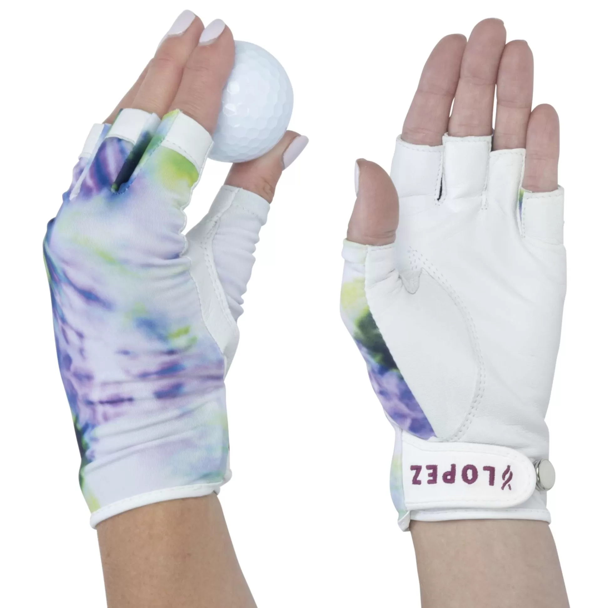 GLOVES^Nancy Lopez Half Finger Groovy Iris Glove