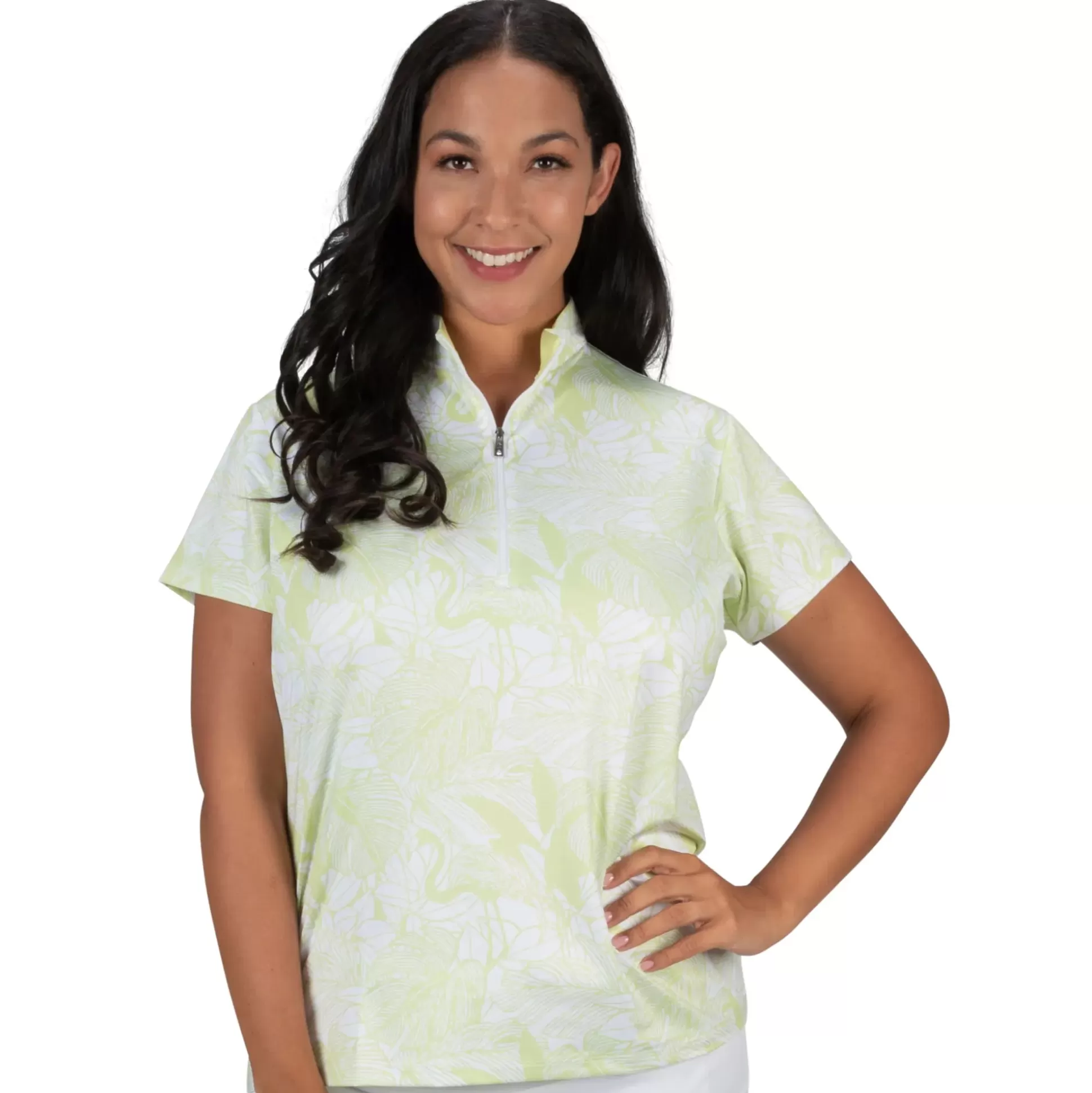 SHORT SLEEVE^Nancy Lopez Lush Short Sleeve Polo Plus