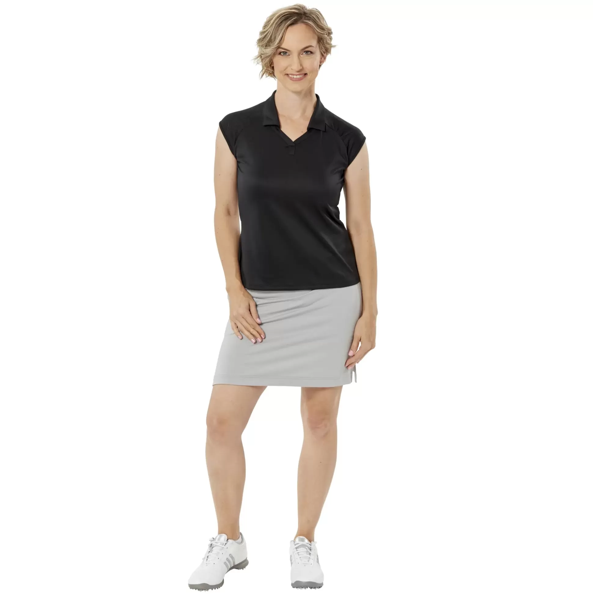 SLEEVELESS^Nancy Lopez Optic Sleeveless Polo Black