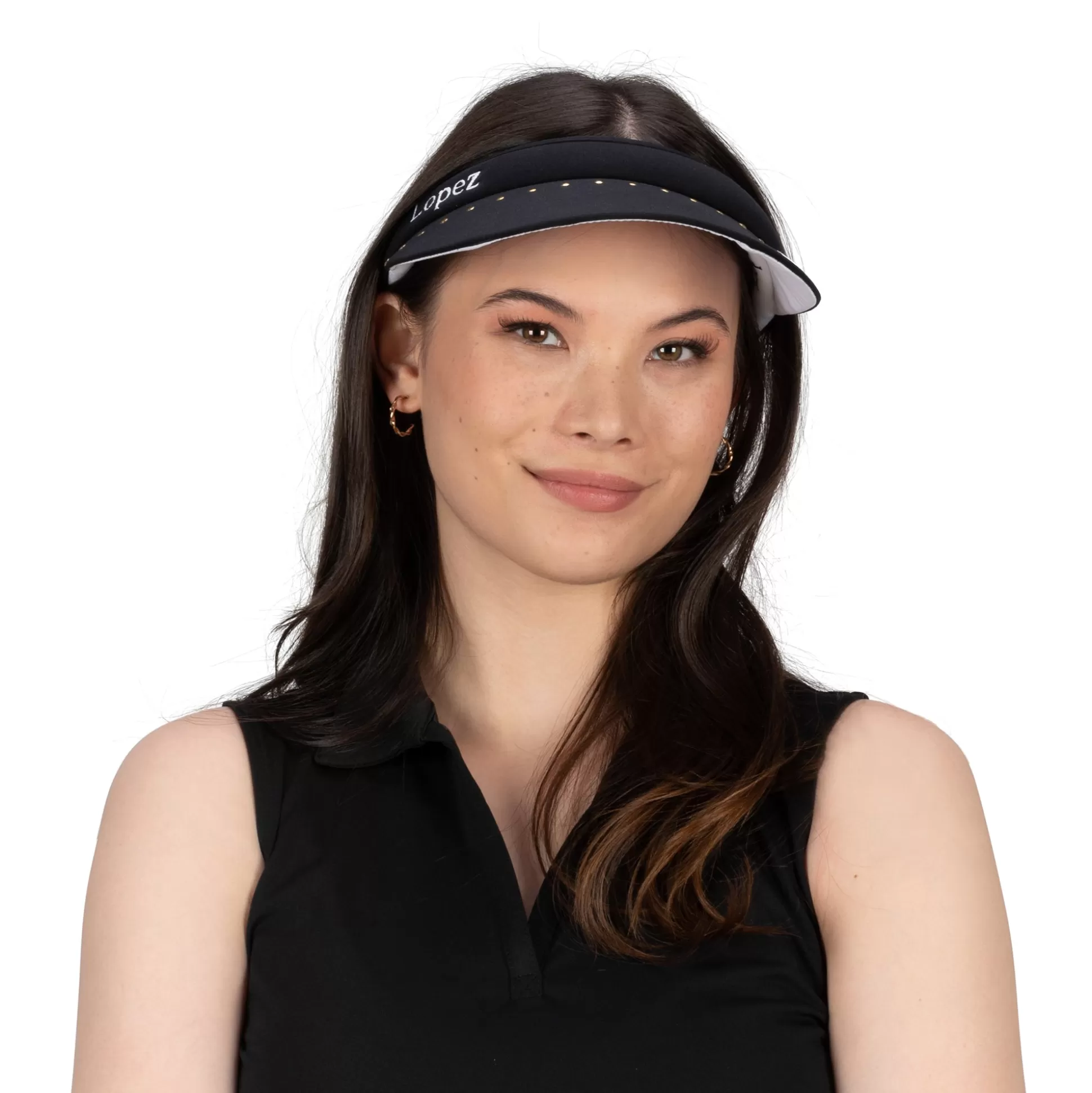 VISORS^Nancy Lopez Reverse Club Visor Black/White