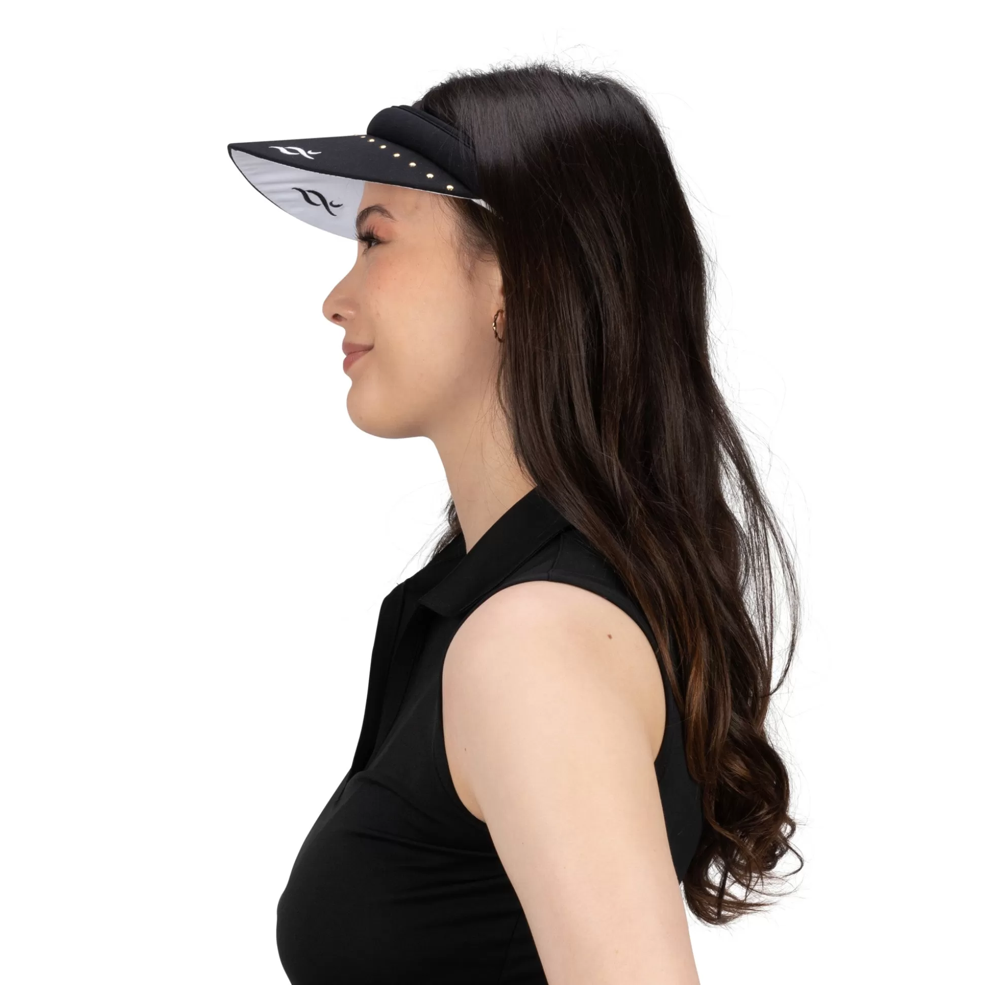 VISORS^Nancy Lopez Reverse Club Visor Black/White