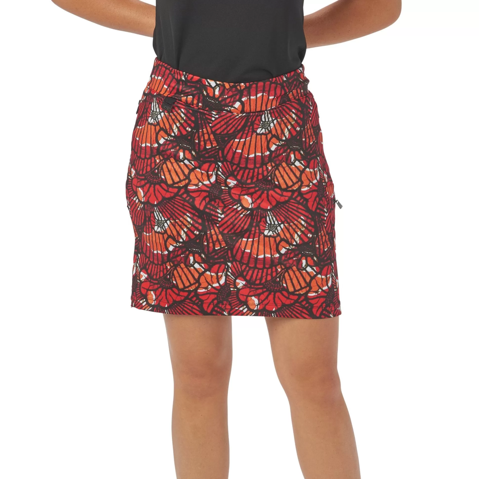 SKORTS^Nancy Lopez Wave Print Club Skort Fiery Red Multi